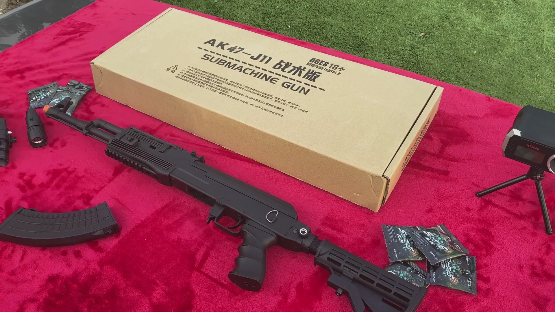 Video del gel blaster JINMING AK47 J11 replica 1:1 disponible en la tienda Gel Gun Zone